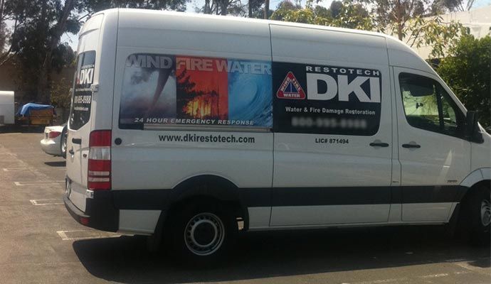 Roof Leak Water Damage Restoration in Orange County and LA, Ca — DKI Restotech
