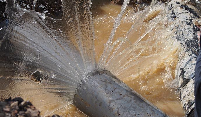 Broken Main Water Line Damage Restoration in Orange County & LA